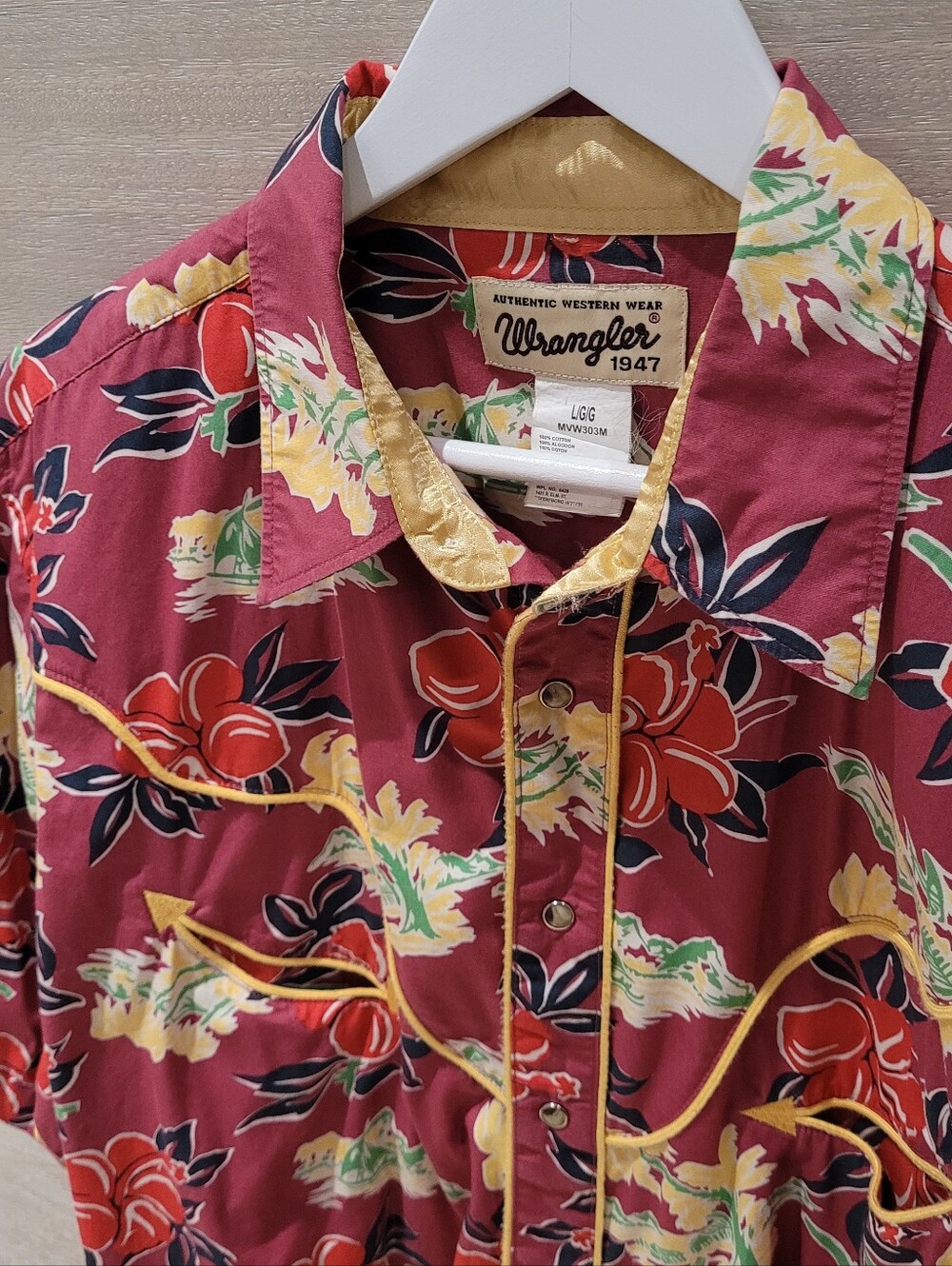 Wrangler Western Style Retro Line Tropical Shirt - Men's